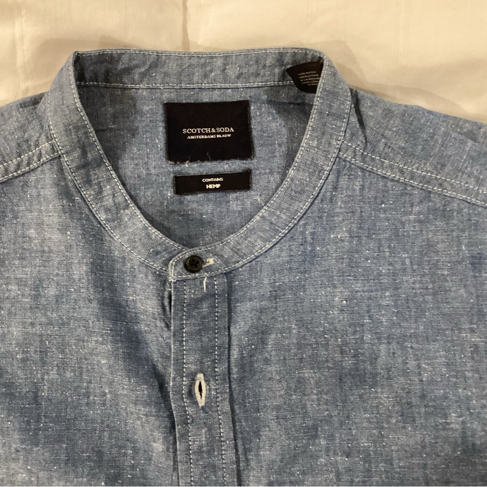 Scotch & Soda Chambray Blue Button Down Shirt